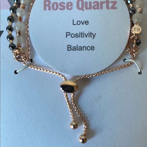 Love This Life Rose Quartz Adjustable Bracelet - Picture 3 of 4